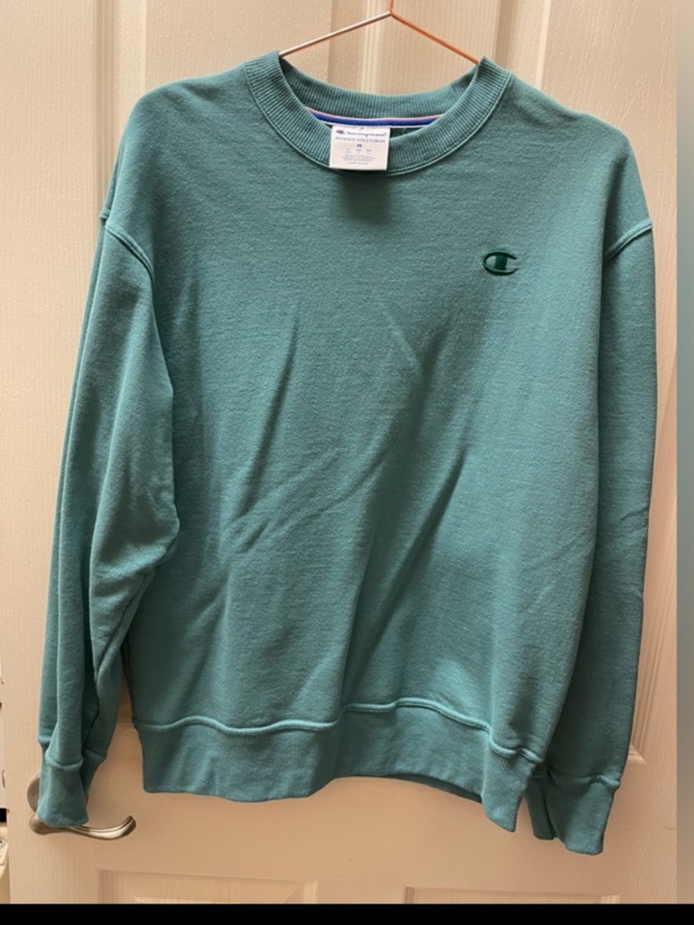 Size M Women’s Champion Crewneck Sweatshirt in Teal Green